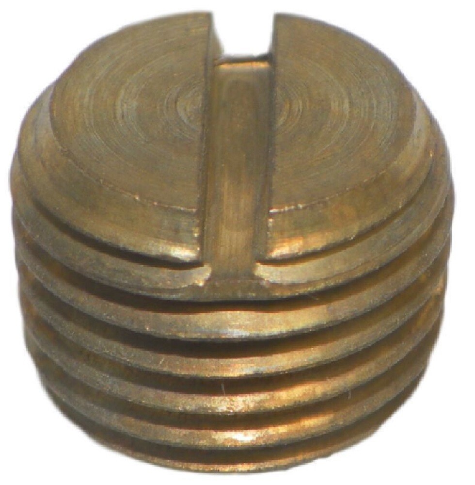 Big A Service Line 3-21740 Brass Slotted Head Plug 1/4""