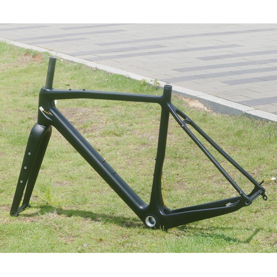 2025 Carbon Matt Gravel Bike bicycle Frame 52cm 142mm Gravel Fork 12mm
