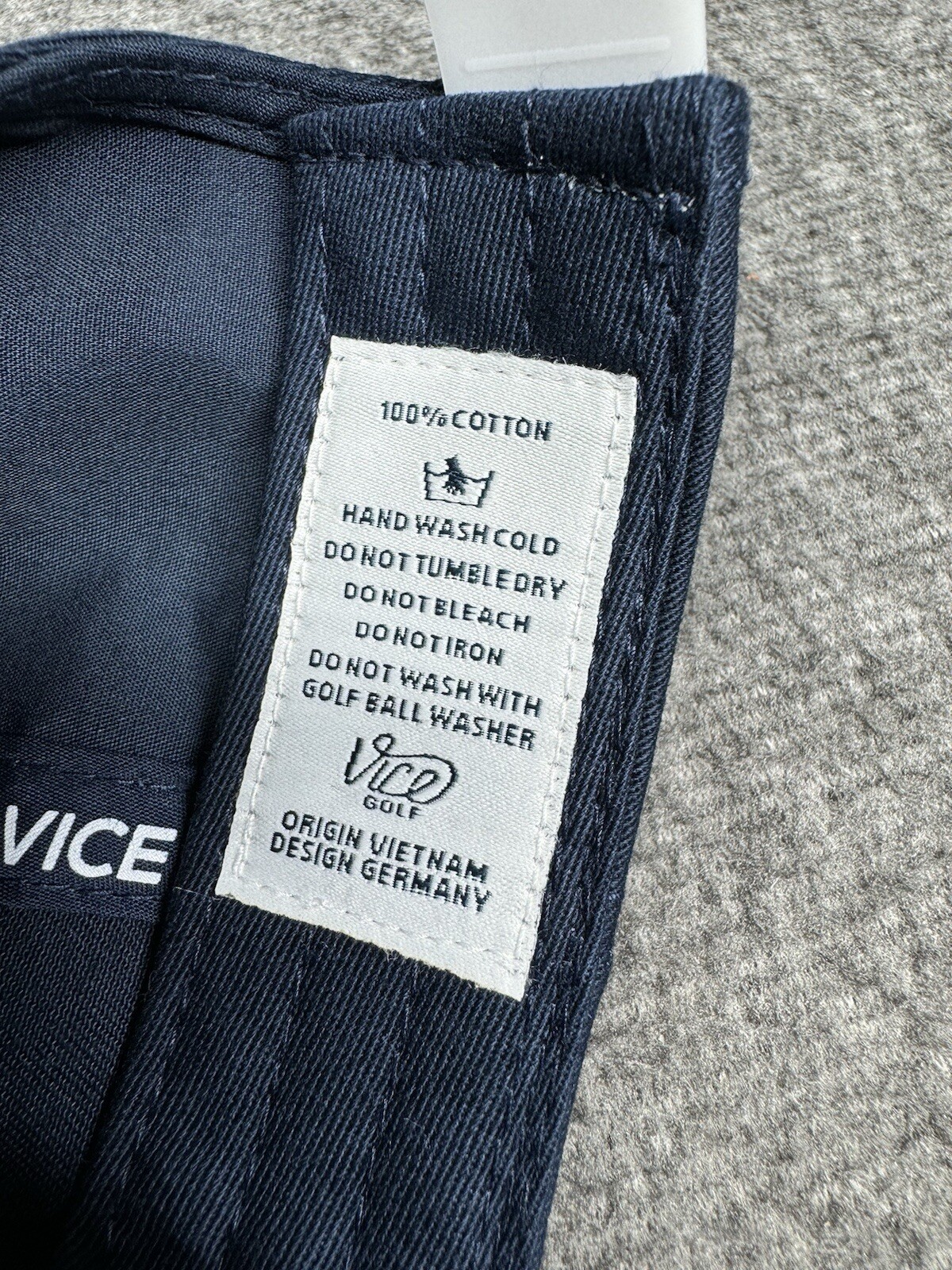 Vice Golf Snapback Hat Blue White Script Adjustab… - image 9