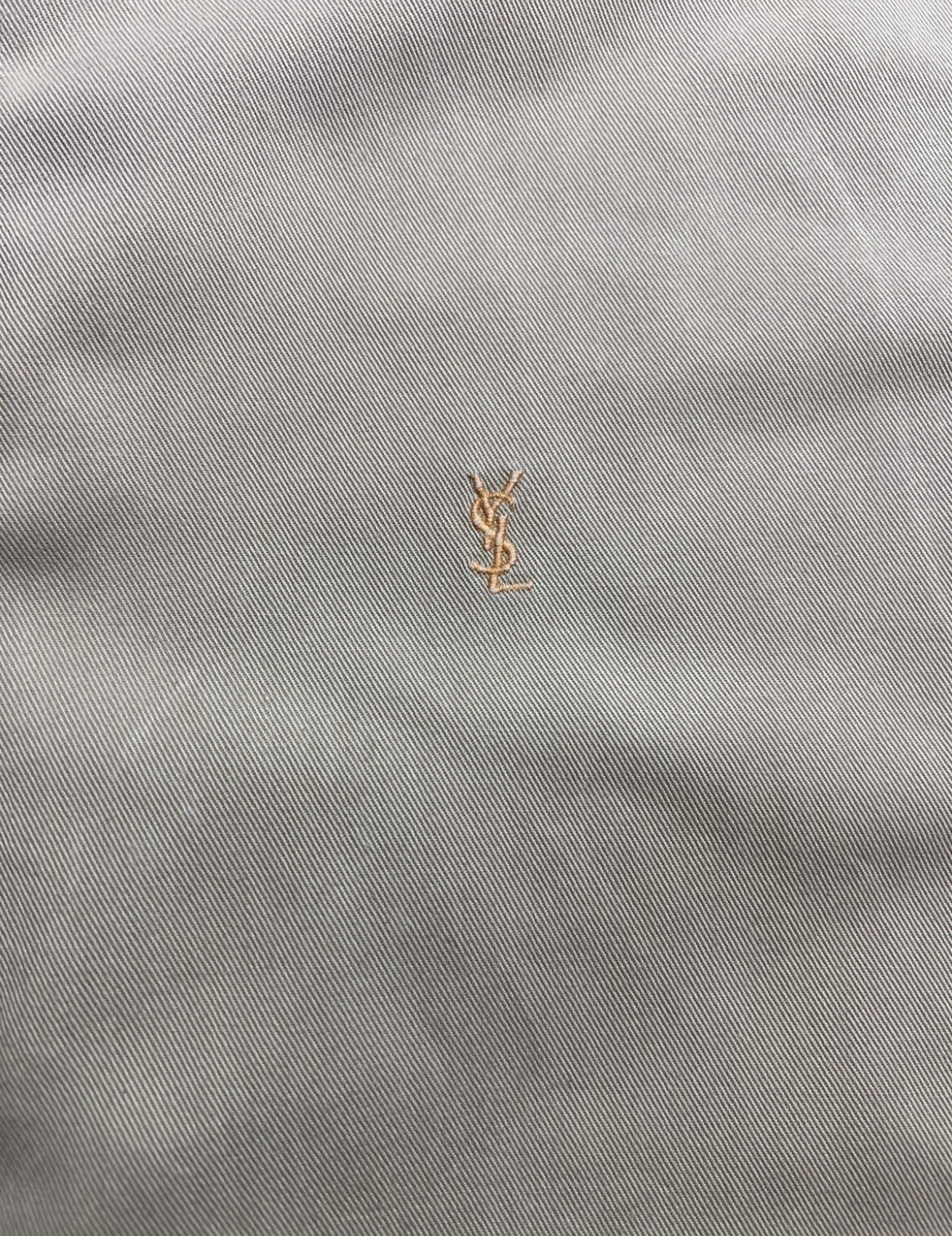 SAINT LAURENT Camicia cotone YSL sovracamicia logo pesante vecchi so