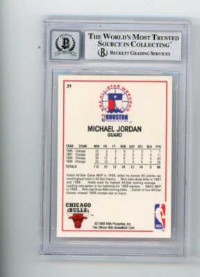Michael Jordan 1989-90 Hoops card #21 signed autographed GRADE 10