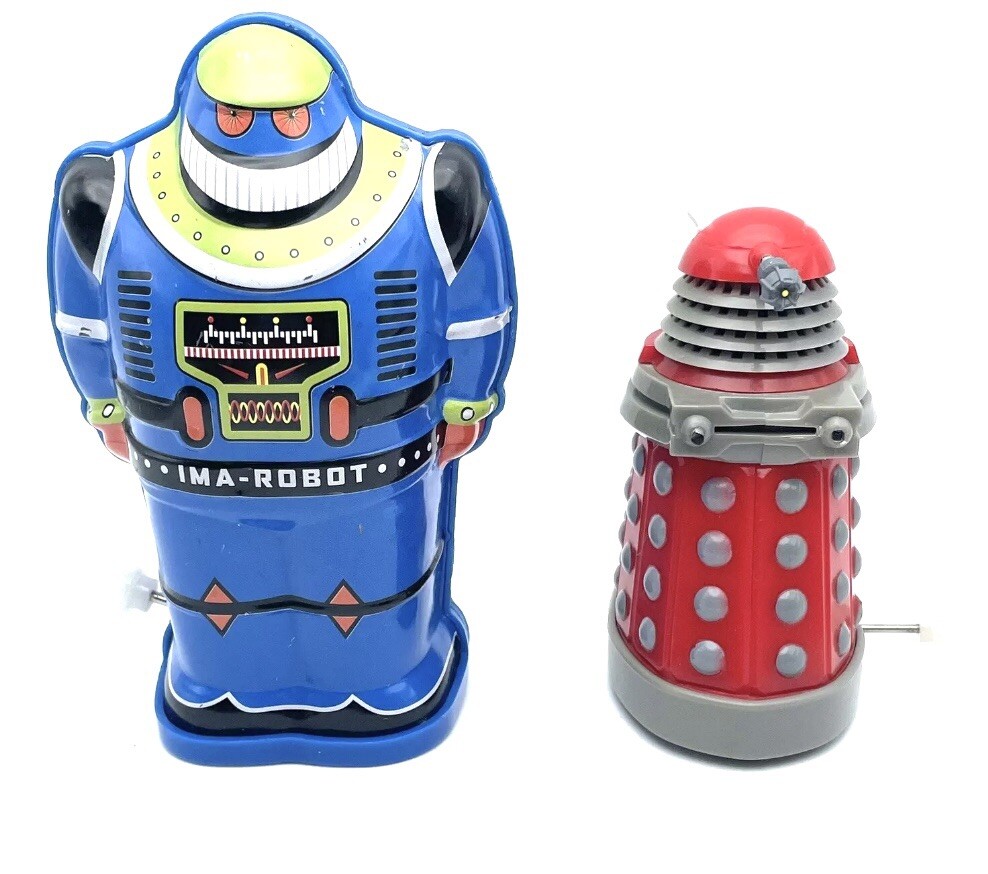 Dr Doctor Who Wind Up Toy Dalek Schilling Tin IMA Robot work