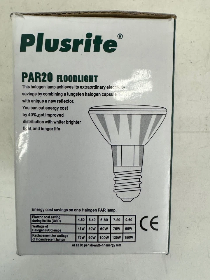 30 Pieces Plusrite 50PAR20/FL 120V Flood Light Bulb 50W PAR20/FL - Image 3 of 4