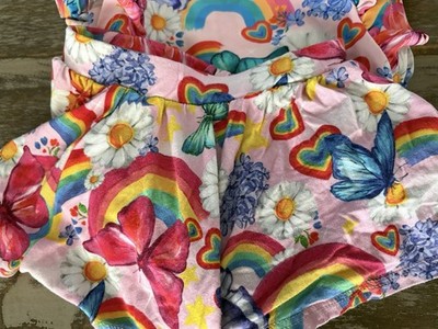 Posh peanut-Bright Rainbow-Butterfly  Raina  Bamboo Skort-Skirt & Shorts-toddler
