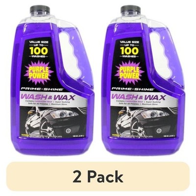 Purple Power Prime-Shine Wash & Wax Car Soap 100oz PACK OF 2