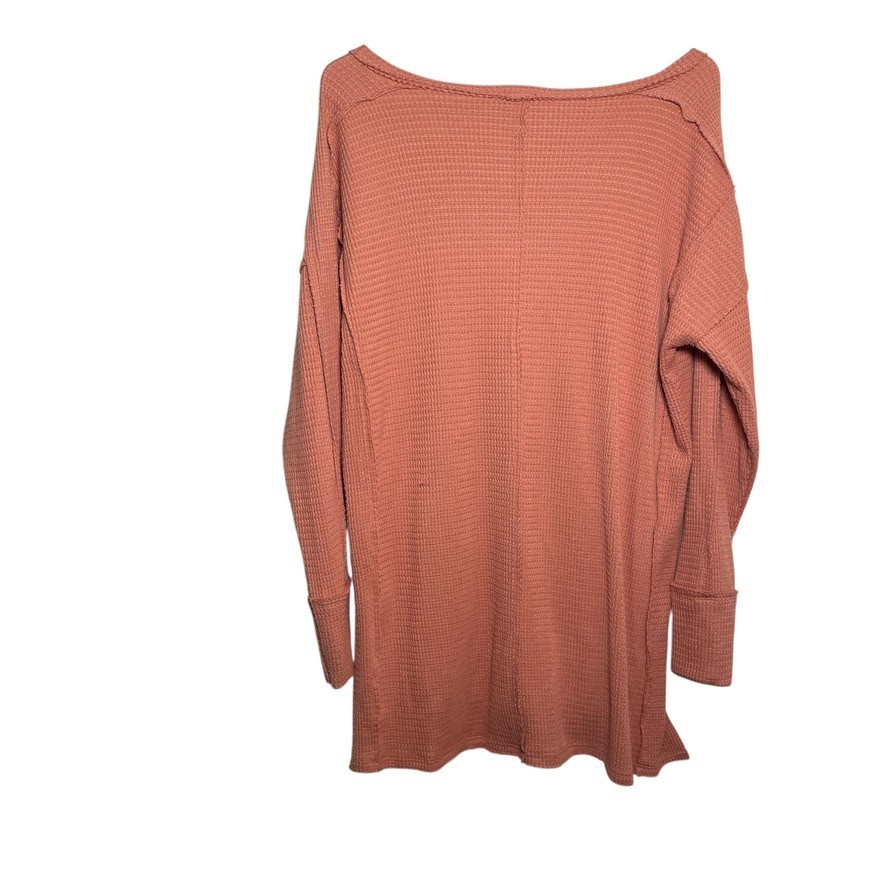 Wonderly Blouse Women's Medium Thermal V-Neck Causal Solid Shirt Top Tunic