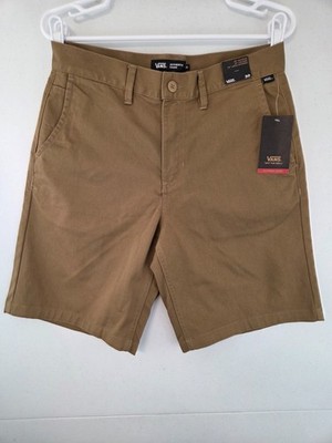NWT $50 Vans Authentic Chino Shorts Men's sz 30 (20'' Outseam) Dirt Brown