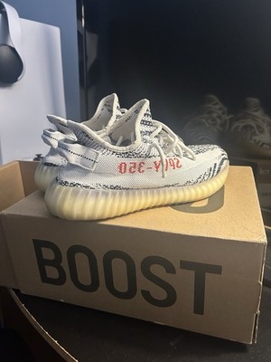Adidas Yeezy Boost 350 V2 White Zebra CP9654 Size 8 Men's Pre-Owned with Box
