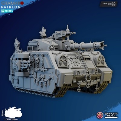 1x Temple Knights Tank für Primaris Marine Templars Black Tabletop Predator