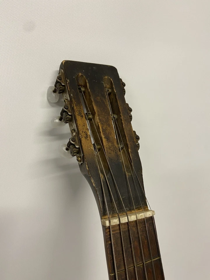 1930S ARTHUR HENSEL STYLE ARCHTOP GUITAR - SLOTTED HEADSTOCK - KLUSON OPEN BACK - Image 3 of 4