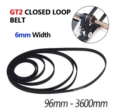GT2 2GT 2M 2mm Pitch Closed Loop Synchronous Timing Belt 6mm Width Pulley CNC 3D