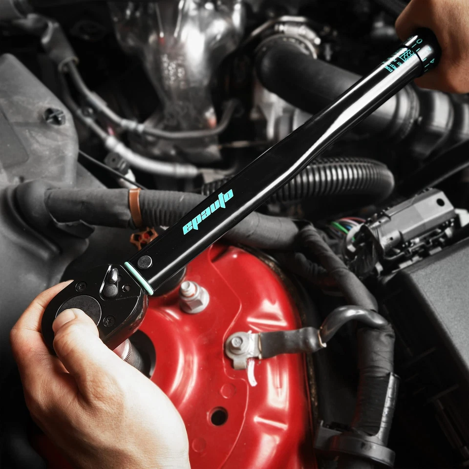 EPAuto 1/2-inch Drive Click Torque Wrench, 10-150 ft/lb, 13.6-203.5 N/m, Black - Image 3 of 4