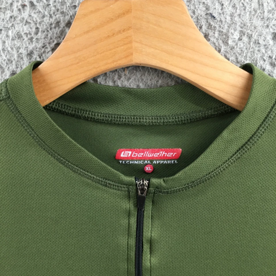 Jersey de ciclismo Bellwether para hombre XL verde manga corta cuarto cremallera pulóver ciclismo Foto 3 de 4
