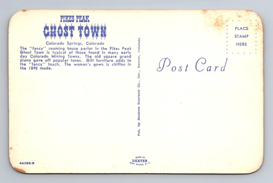Colorado Springs, CO-Colorado Pikes Peak Ghost Town Parlor Room Vintage ...