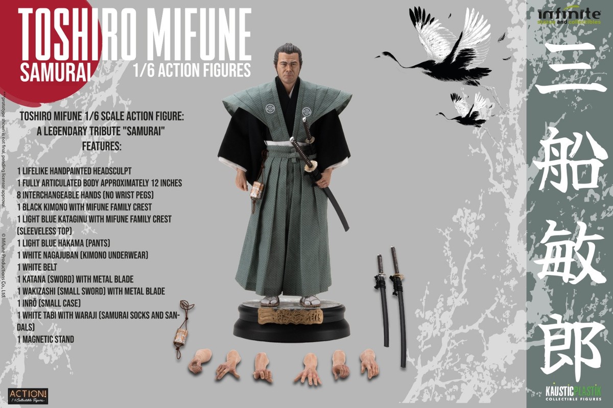 Infinite Statue X Kaustic Plastik TOSHIRO MIFUNE SAMURAI 12in