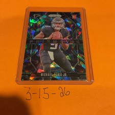 24 Prizm NFL Green Cracked Ice Prizmatic Rookie Michael Penix Jr #10