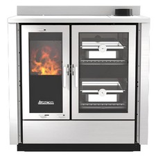 Lincar Küchenherd Fusion 9 kW Edelstahl Kamin, Ofen, Küchenofen