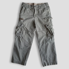 Vintage Y2K No Boundaries Green Cargo Pants Size 34x30 Utility Grungy Skater