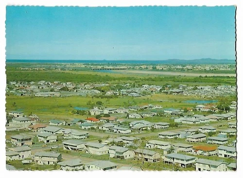 Mackay from Rotary Lookout, Qld, Australia, Postcard, 1980s, MV