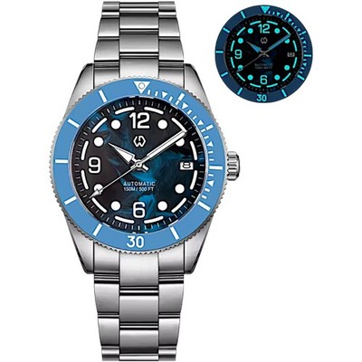 WISHDOIT Men's Diving Watch Carbon Fiber Dial WSD9026 with NH35 Waterproof NEW