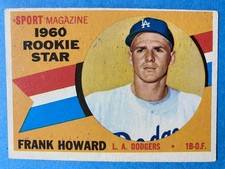 1960 Topps Sport Magazine Rookie Star Frank Howard #132 (RC) Dodgers No Creases