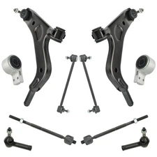 8 Piece Steering Suspension Kit Control Arms with Ball Joints Tie Rods Links