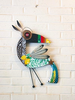 Amalfi Coast Mediterranean Bird Recycled Art, Beach House