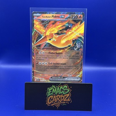 Team Rockets Moltres EX Pokemon Destined Rivals 031/182 Stamped Rare Holo SV NM