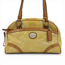 Borsa a tracolla originale Coach Vernis gialla da donna KC774