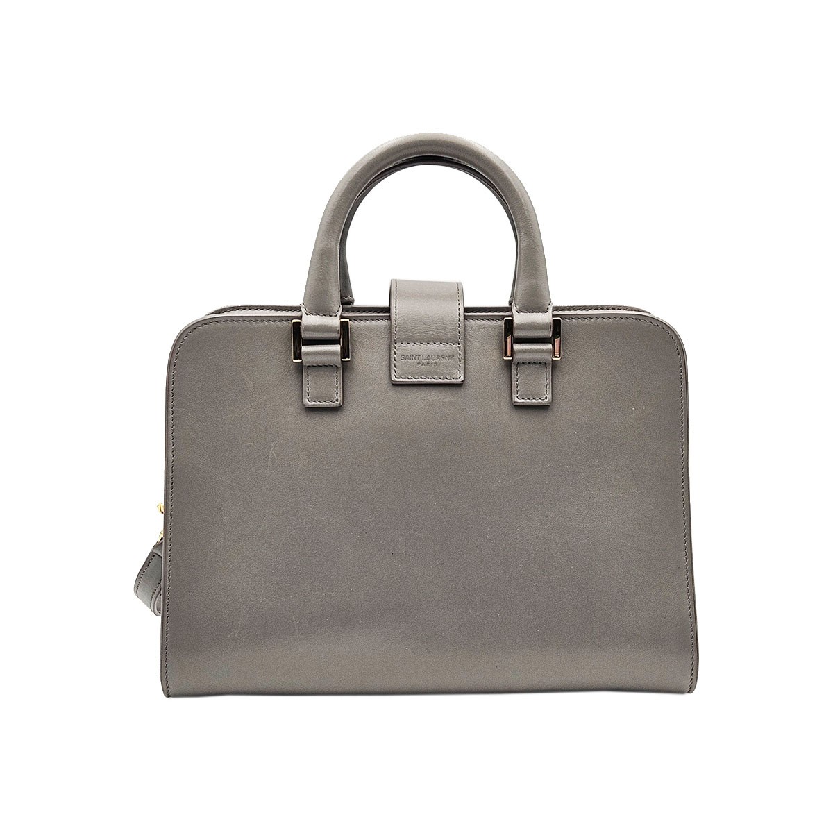 Saint Laurent Grigio Vitello Oro Monogramma Cabas Bambino 2WAY 472466 128859905