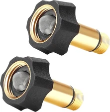 Pressure Washer Pump Parts Water Inlet Fitting 3/4"F to 3/8"M 2 Pack Gold