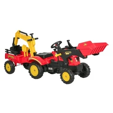 3-in-1 Ride-On Construction Toy: Pedal Forward/Back, Detachable Trailer &