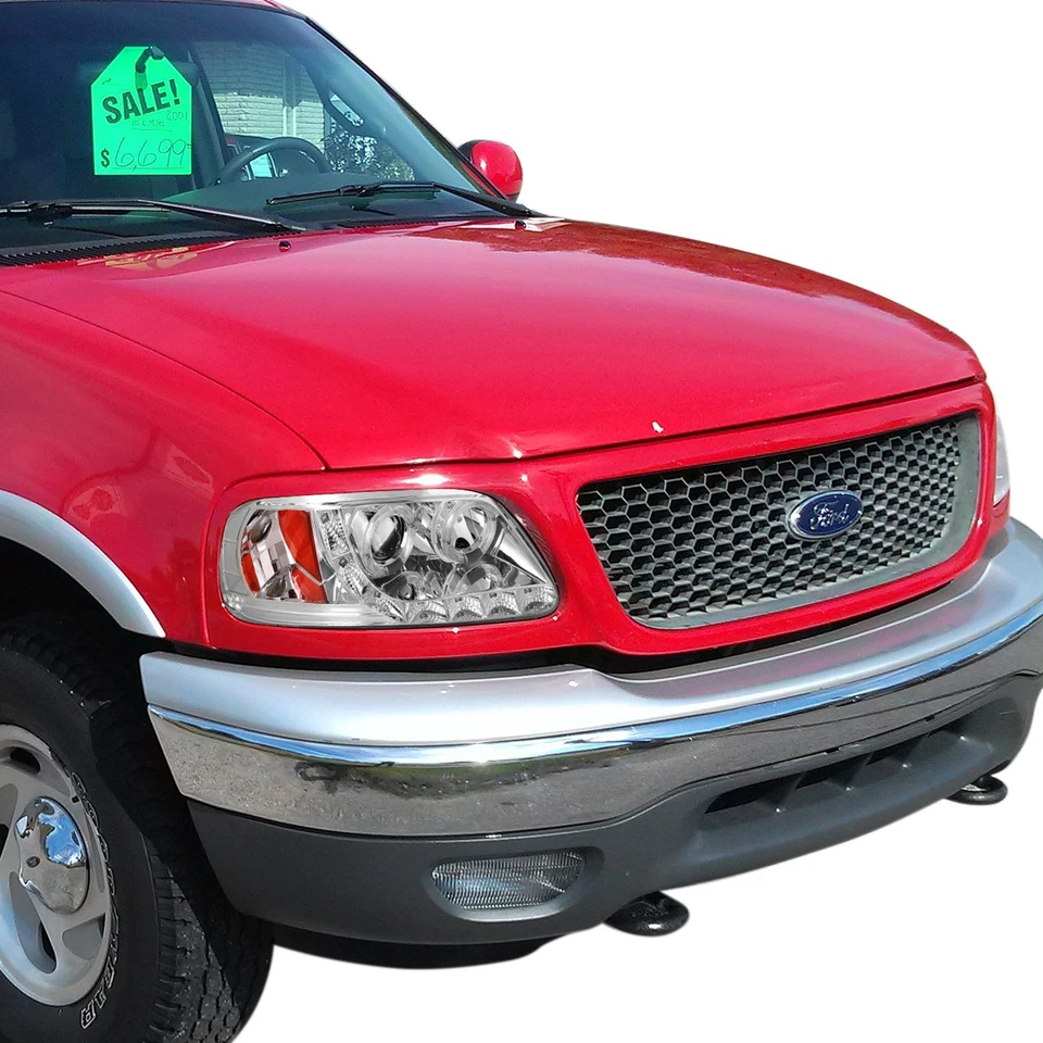 Proyector de doble halo cromado para 97-03 F150/Expedition + Luz de cabeza de esquina LED/ámbar Foto 2 de 4