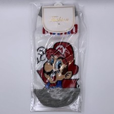 Nintendo Super Mario Character Crew Socks White Gray One Size