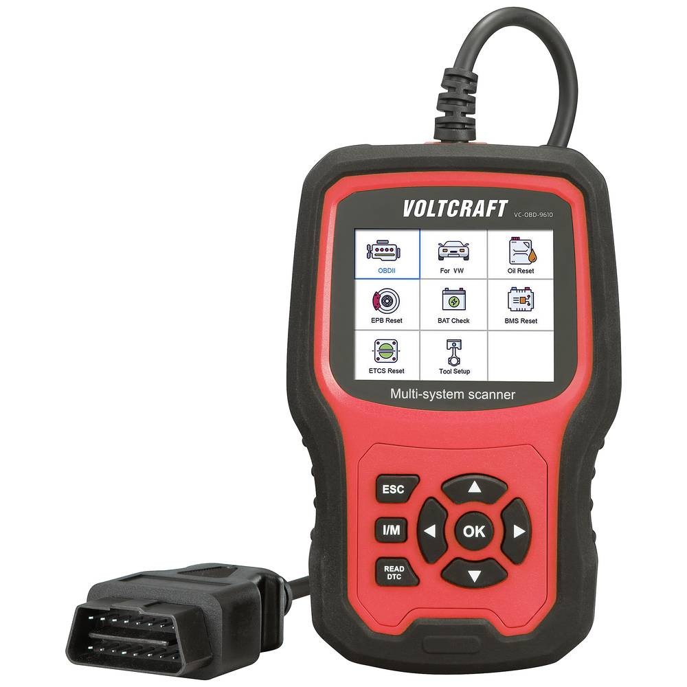 Testeur OBD II VOLTCRAFT diagnostic multimarque moteur effacement code défaut