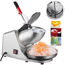 300W Ice Shaver Machine Snow Cone Maker Shaved Icee 143 lbs Electric Crusher New
