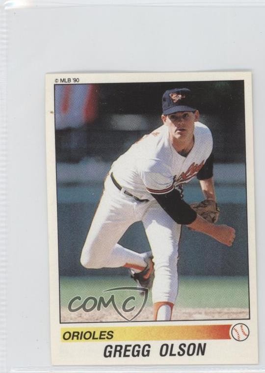 1990 Panini Album Stickers Gregg Olson #2 0b5