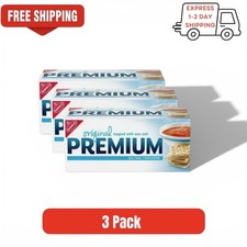  3 pack Premium Original Saltine Crackers, 16 oz