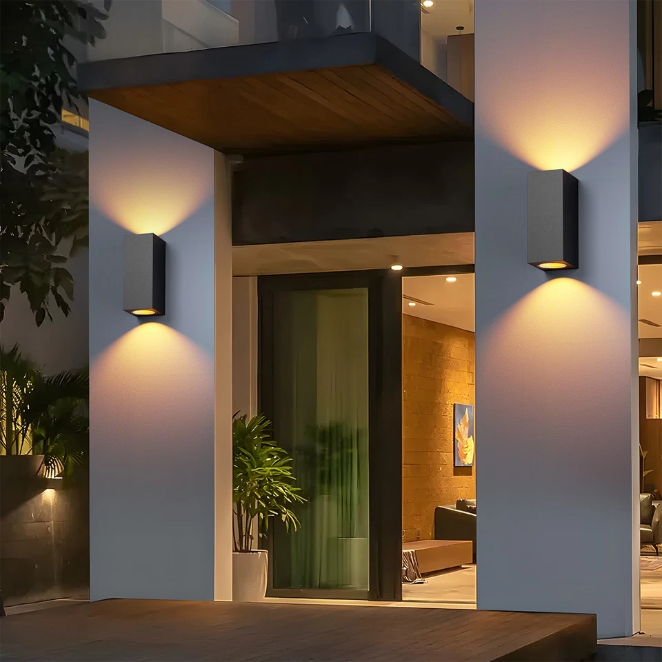 1/2/4x LED Außen Wand Leuchten Fassaden Up&Down Lampen Haus Tür Wandleuchte IP65 - Bild 2 von 4