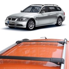 Cross Bars Roof Rack For Bmw 3 Series E91 Touring 2005-2012 Black 2x Cross Bars Roof Rack For Bmw 3 Series E91 Touring 2005-2012 Black 2x