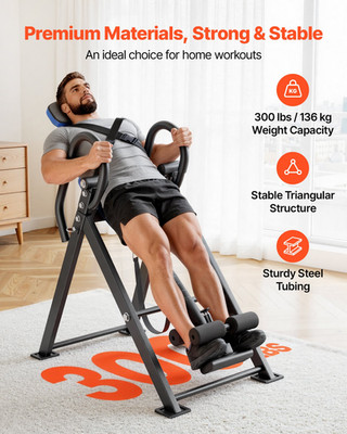 Inversion Table 300lb Capacity Back Stretcher Adjustable Decompression Table