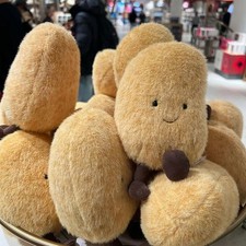 Cartoon Potato Plush Keychain Cute Food Stuffed Doll Pendant Key Ring Bag Decor