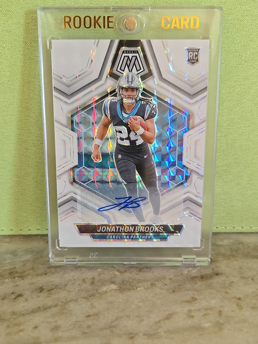 2024 Panini Mosaic - Rookie Autographs Mosaic Jonathon Brooks #345 Mosaic Prizm