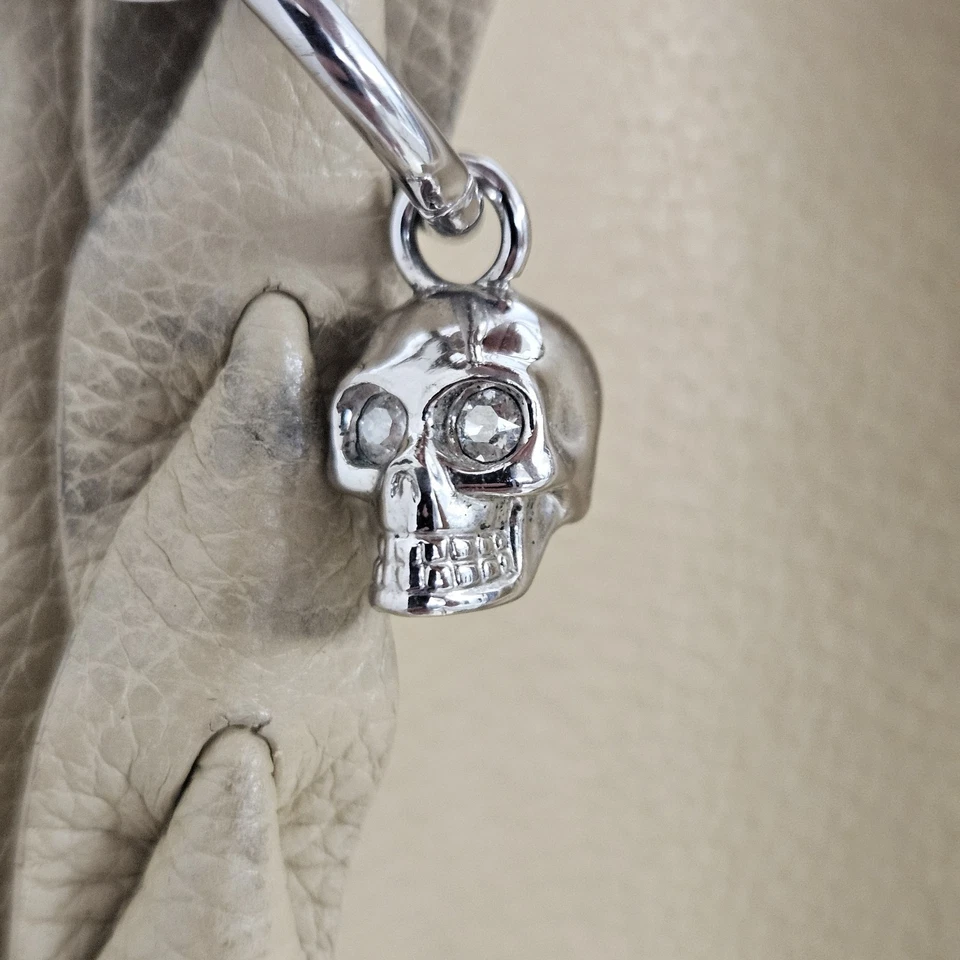 Bolso de Mano Alexander McQueen Calavera Hombro Cuero Guijarro Tostado Foto 3 de 4