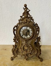 ANCIENNE GRANDE PENDULE EN BRONZE Style Louis XV H41cm