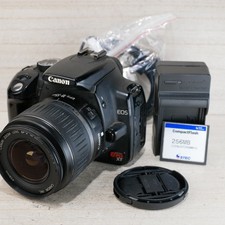 Canon Eos Rebel XT 8 MP DSLR Camera W 18-55mm Lens *TESTED* W 128mb CF