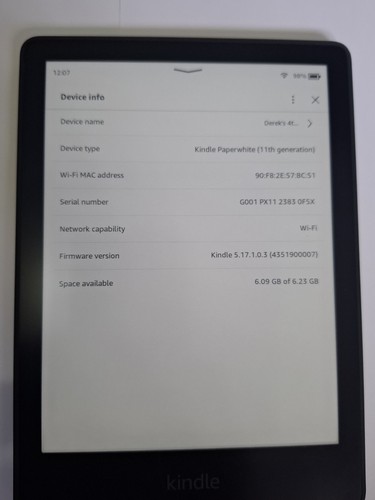Amazon Kindle Paperwhite (11th Generation) 8GB, Wi-Fi, 6.8 in - NO ADS (0FSX) - Afbeelding 2 van 6