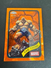 THE THING 2025 Topps Chrome Marvel Sapphire Orange Refractor /25 #109