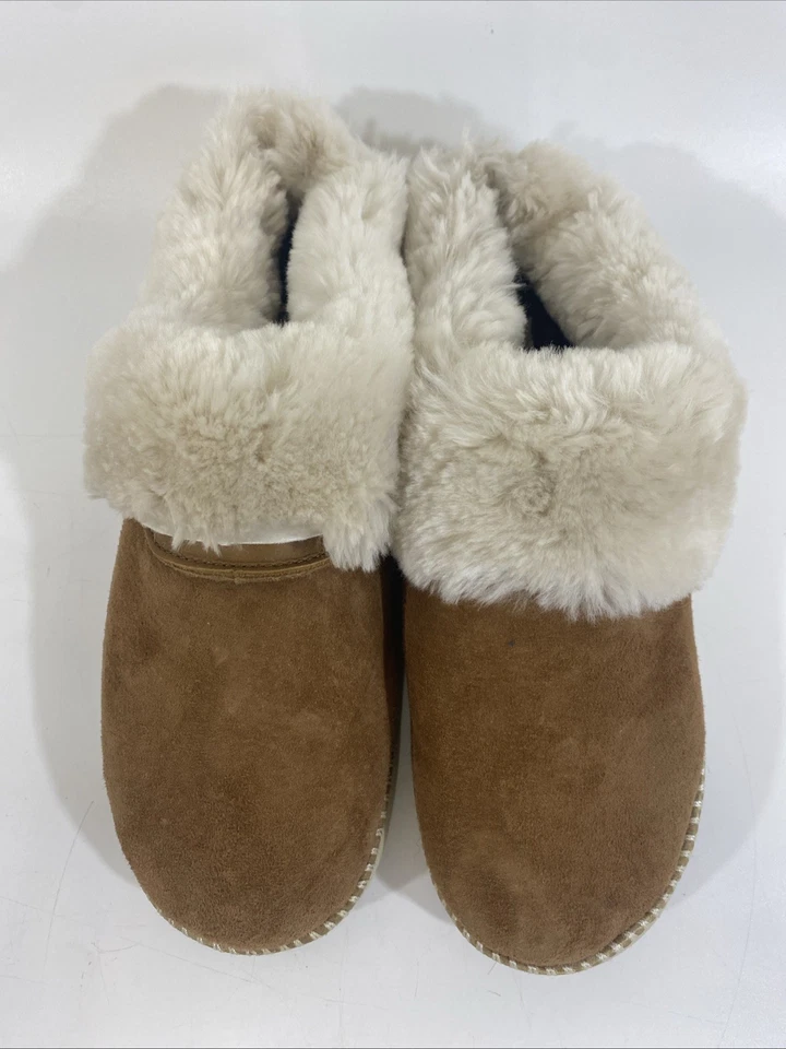 Olukai Women's Ku'i Brown Slip On Fur Lined Slippers Mules Size 9 US - Image 3 of 4
