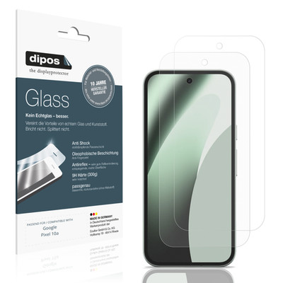 2x Schutzfolie für Google Pixel 10a matt - Anti-Shock 9H Folie dipos Glass